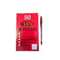 KW Medium Ball Pens Red Box of 50