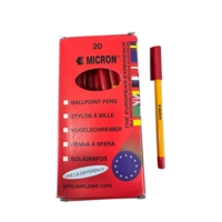KW Ballpoint Fine Red Pens Box of 20