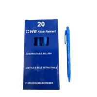 KW Medium KIick Blue Retractable Pens Box of 20