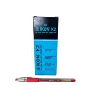 KW Gel Grip K2-02 Ballpoint Pens Red Box of 10