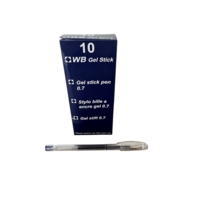 KW Gel Stick 0.7mm Ballpoint Pens Blue Box of 10