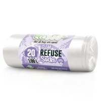 Heavy Duty 100L Clear Recycling Sacks Roll of 20
