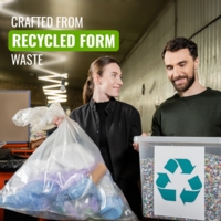 Heavy Duty 100L Clear Recycling Sacks Roll of 20