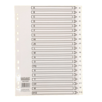 A4 White A-Z Index Multi-Punched A4 Dividers