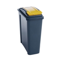 25L Slimline Yellow Lid Recycling Bin