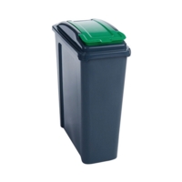 25L Slimline Green Lid Recycling Bin