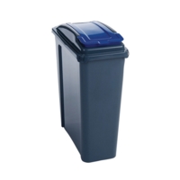 25L Slimline Blue Lid Recycling Bin
