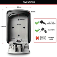 Masterlock Door 4-Digit Combination Lock Key Storage
