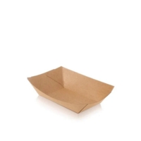 Kraft Medium Food Tray 125mm x 70mm x 50mm Pack of 100