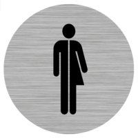 Transgender Toilet Aluminium L 100mm Circle Sign