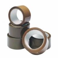 Parcel Tape BUFF 48mm x 66m LOW NOISE Pack of 6