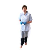 Disposable Polythene White Aprons Flat Pack Box of 1000
