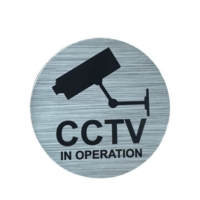 CCTV Aluminium Look 100mm Circle Sign
