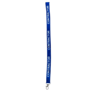 Printed 20mm CONTRACTOR Lanyard with Hook & Clip