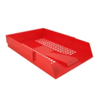 Plastic Stackable A4 Letter Tray   Red