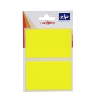 Rectangular Yellow Labels 50mm x 80mm Pack of 8