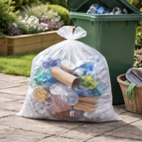Heavy Duty Clear Bin Bags Dispenser Box 75 Bags
