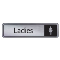 Ladies Aluminium Look Sign Rectangular 45mm  x 175mm