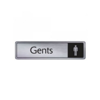 Gents Aluminium Look Sign Rectangular 45mm x 175mm