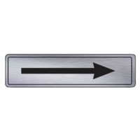 Arrow Aluminium Look 45mm 175mm Rectangular Sign