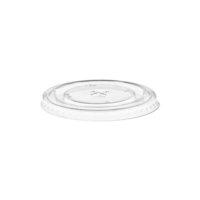 Clear Smoothie Cup LIDS Only Cross Hole Sleeve of 100