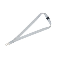 Plain 20mm Lanyard with Hook & Breakaway Clip GREY