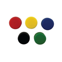 Assorted Coloured 25mm Magnets Pack of 10