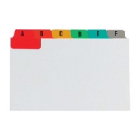 Guide Cards A-Z White 5" x 3" Multicoloured Tabs SINGLE PACK