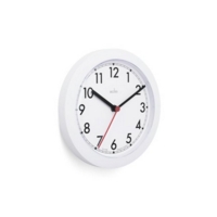 White Office Wall Battery Powered Clock