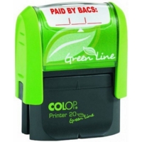 PAID BY BACS Word Self Inking Red Ink Stamp