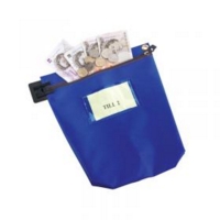 Tamper Evident Cash Bag Blue 267mm x 267mm x 50mm