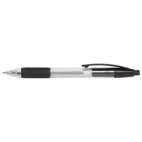KW Retractable Black Grip Ballpoint Pens Box of 10