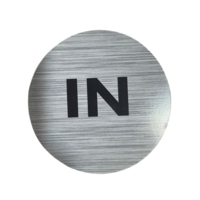 In Aluminium Look 100mm Circle Sign