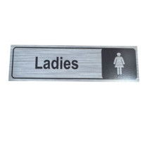 Ladies Aluminium Look Sign Rectangular 45mm  x 175mm