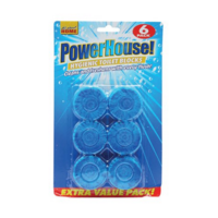 Power House Cistern Toilet Blocks Blue Pack of 6