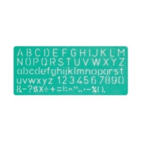4 piece colourful lettering numbers stencil set