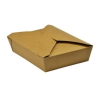 Kraft 1500ml Large Food Box 200mm x 140mm x 550mm Pk 70