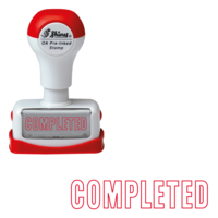 COMPLETED Word Self Inking Red Ink Stamp