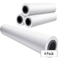 Plotter 80gsm Paper Roll 610mm x 50m White Pack of 4