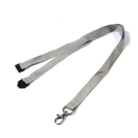 Plain 20mm Lanyard with Hook & Breakaway Clip GREY
