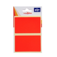 Rectangular Red Labels 50mm x 80mm Pack of 8