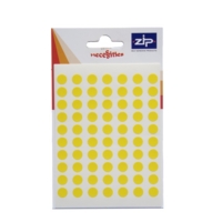 Circle Yellow 8mm Labels Pack of 490