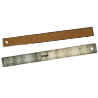 Stainless Steel Ruber Cork Backed 30cm/12" SINGLE RULER