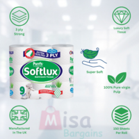 White 3-Ply Luxury Toilet Roll Extra Quilted Pack of 45