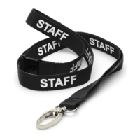 Printed 20mm STAFF Lanyard with Hook & Clip