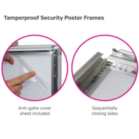 A3 Aluminium 32mm Snap Frame Lockable EACH