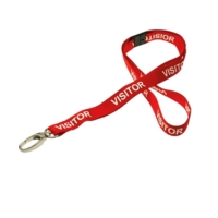 Printed 20mm VISITOR Lanyard with Hook & Breakaway Clip