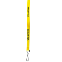 Printed 20mm VOLUNTEER Lanyard with Hook & Clip